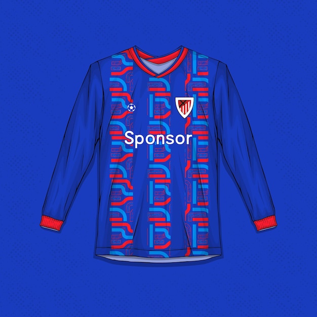 Vettore gratuito sublimation disegni di abbigliamento sportivo modelli di magliette da calcio professionali