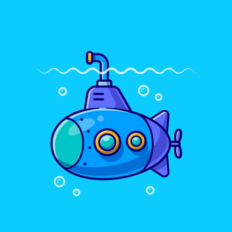 Free Vector submarine cartoon 
