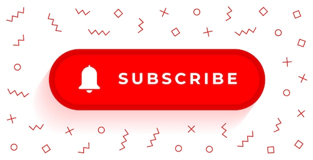 Free vector subscribe button with bell icon