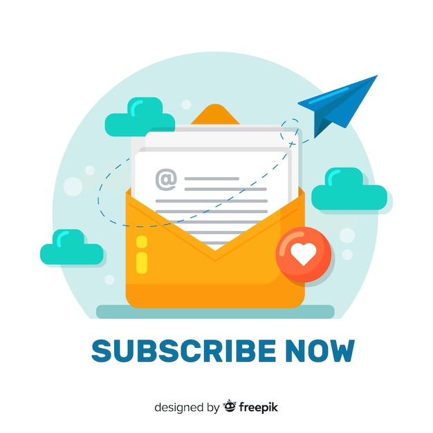 Free vector subscribe concept