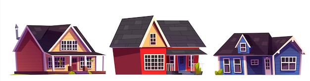 Free vector suburban and countryside house