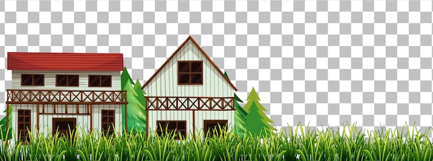 Free vector suburban house on transparent background