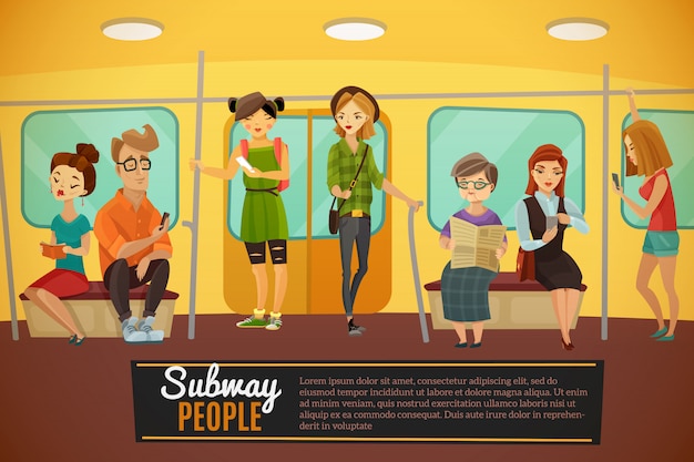 Free vector subway  background illustration