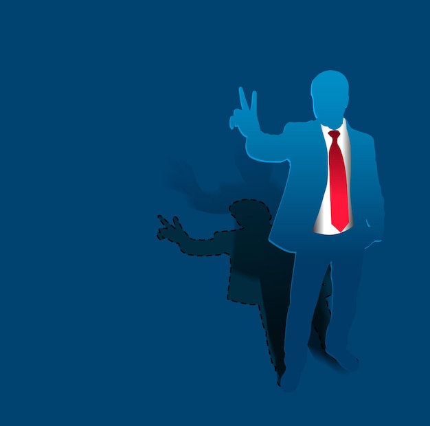 Free vector success business man, conceptual business background.