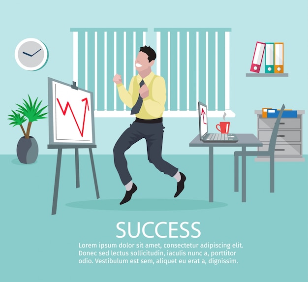 Free vector successful business idea poster