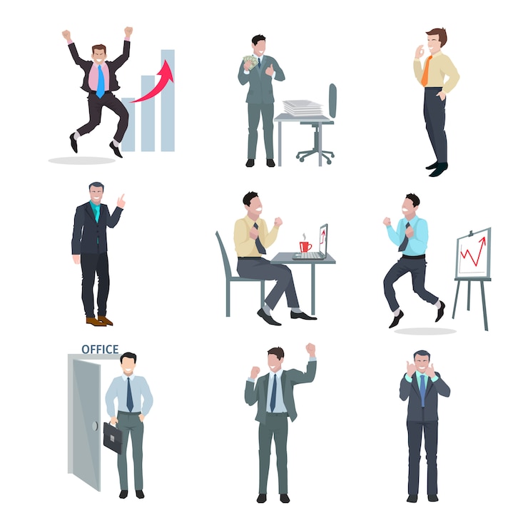 Free Vector successful businessman 