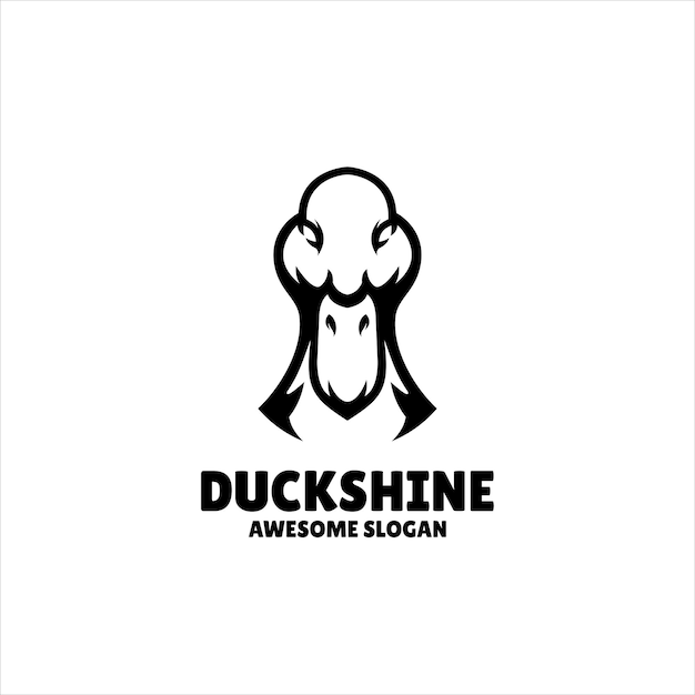 Succhiare l'illustrazione del design del logo della mascotte semplice