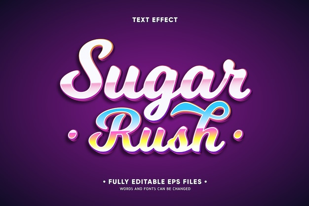 Текстовый эффект сахарной лихорадки