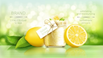 Sugar scrub with lemon