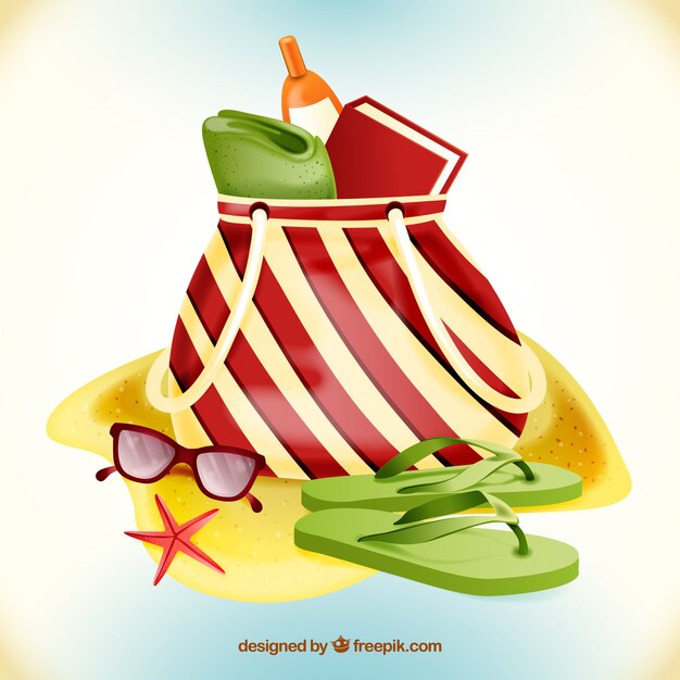 Summer accessories illustration