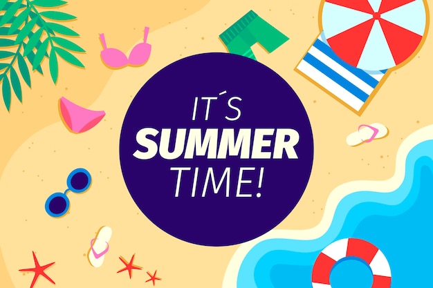 Free vector summer background concept