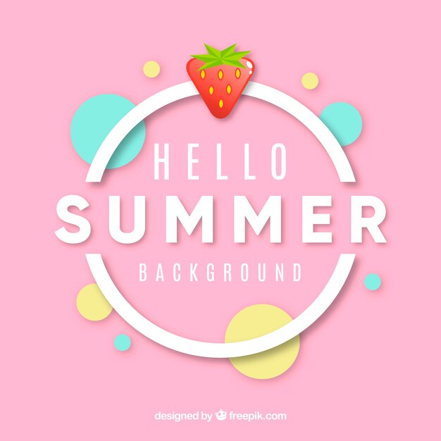 Summer background in flat style