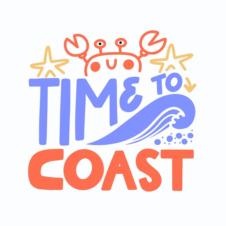 Free Vector summer background lettering with crab