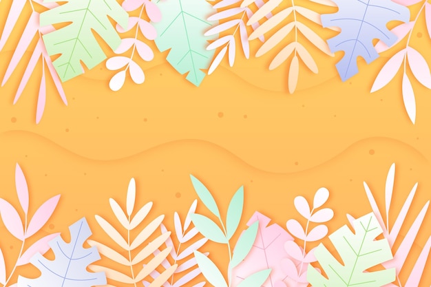 Free vector summer background in paper style