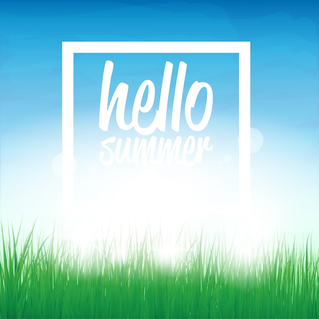 Free Vector | Summer background with green grass