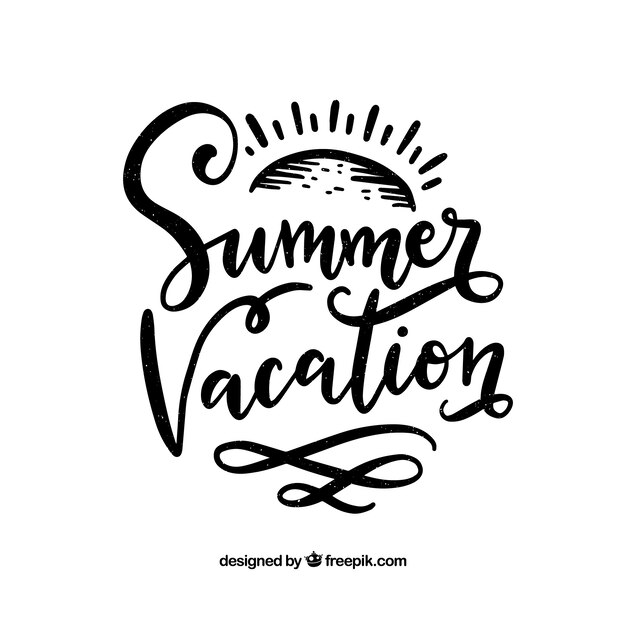 Summer background with lettering