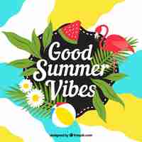 Free vector summer background with resh style