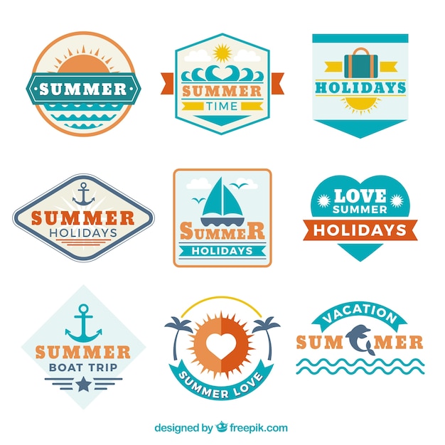 Summer badge collection