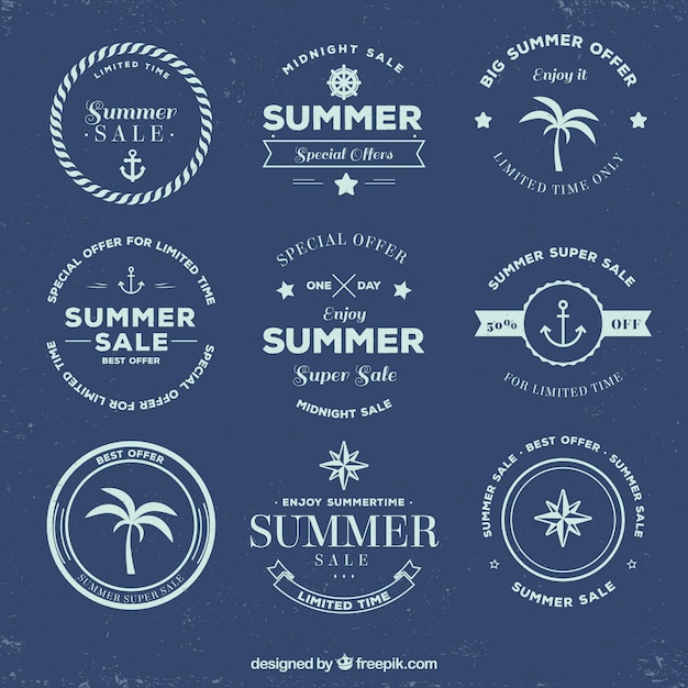 Summer badge collection