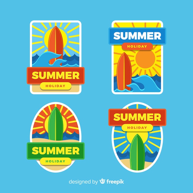 Summer badge collection