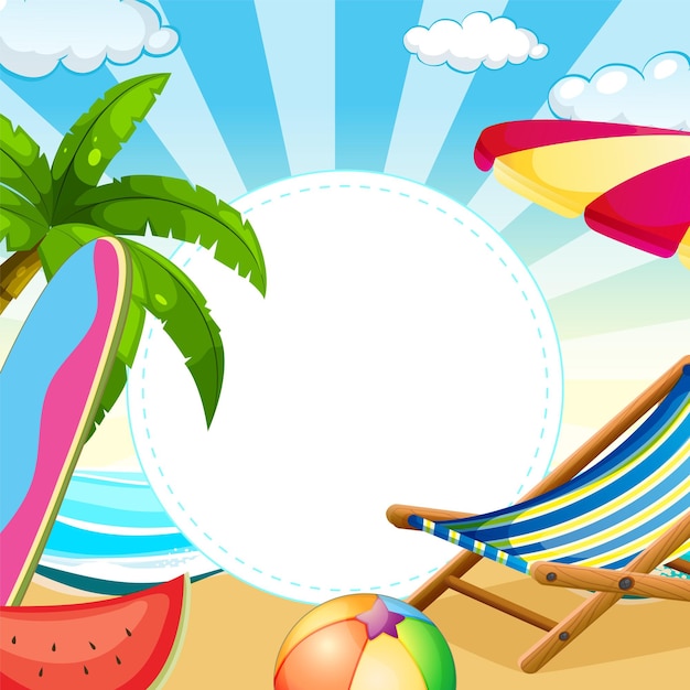 Free vector summer beach background template