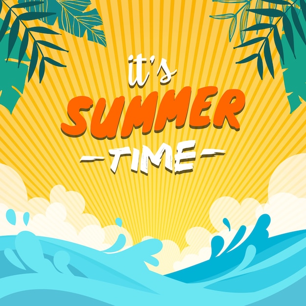 Free Vector summer beach background