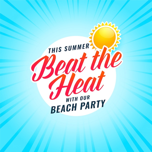 Summer beach party flyer design