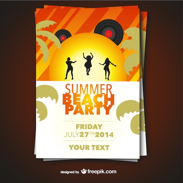 Summer beach party poster