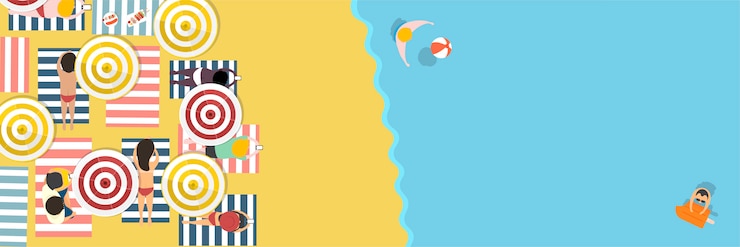 무료 Vector 여름 해변 휴가