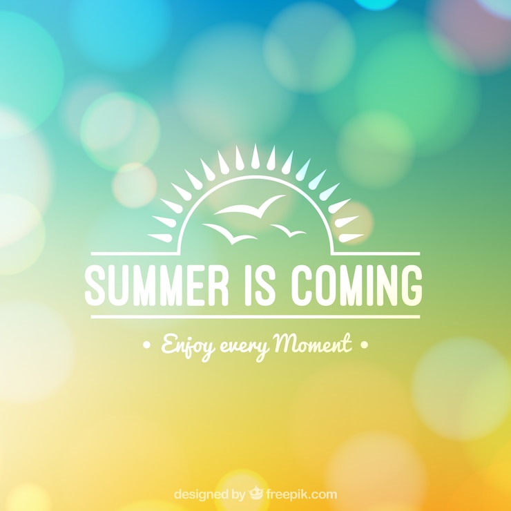 मुफ़्त वेक्टर summer bokeh background