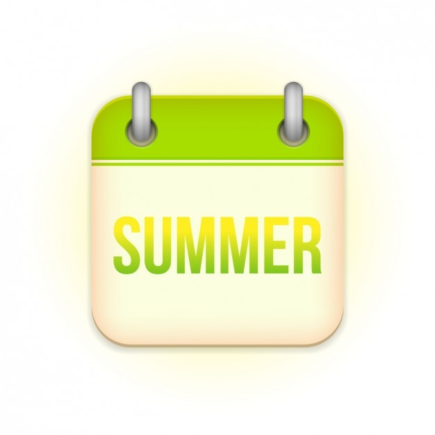 Бесплатное векторное изображение Летний календарь дизайн