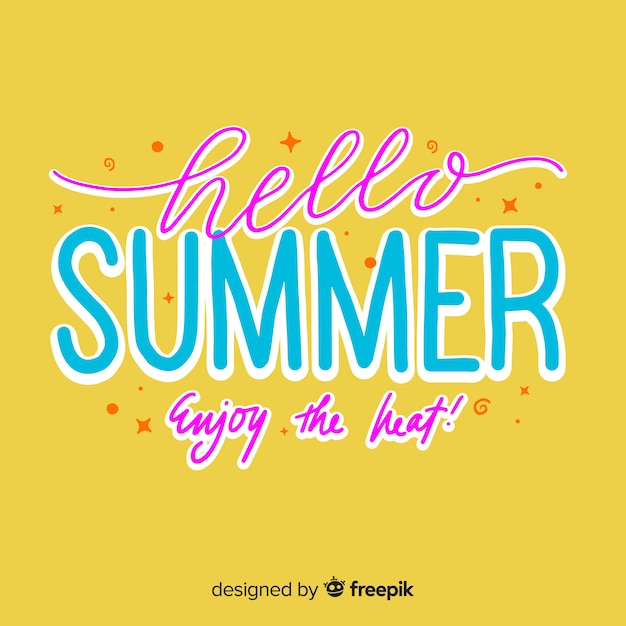 Free vector summer calligraphic background