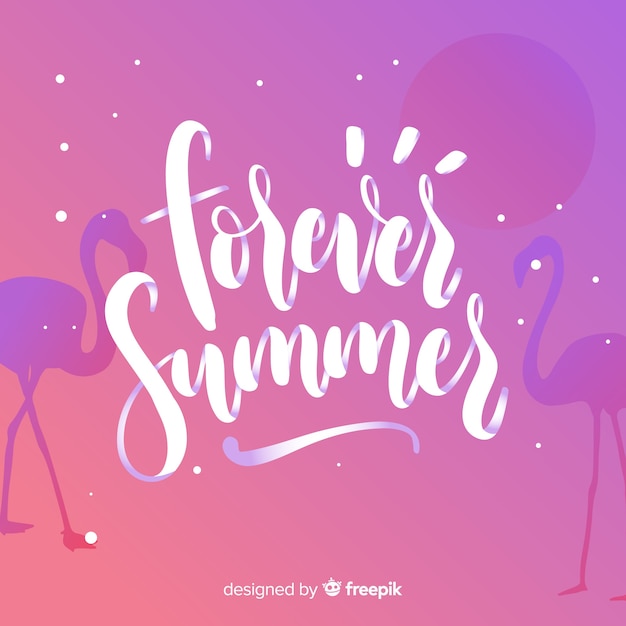 Free vector summer calligraphic background