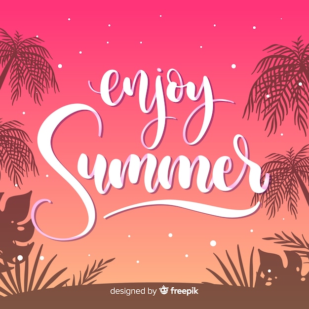 Free vector summer calligraphic background