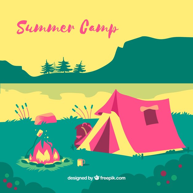 Summer camp background