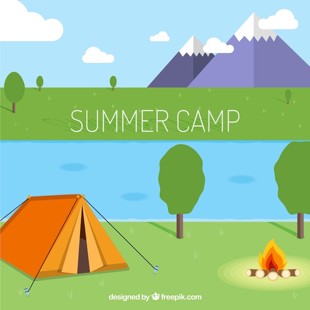 여름 캠프 배경
