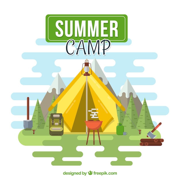 Free vector summer camp background