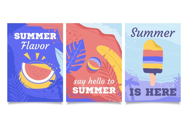 Summer card collection template