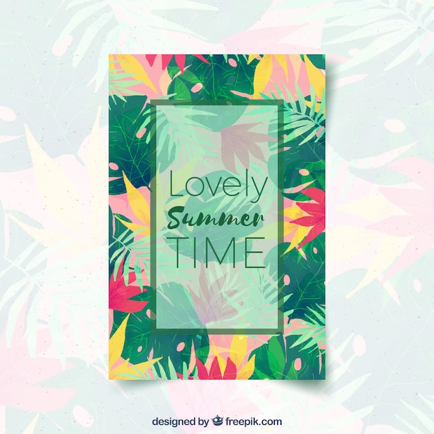 Summer card with vegetation