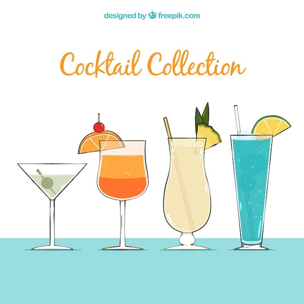 Free vector summer cocktail background