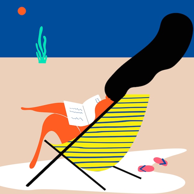 Free vector summer days at the beach