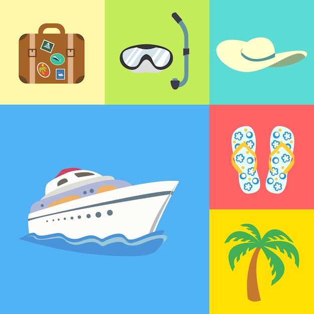 Free vector summer designs collection