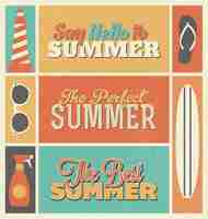 Free vector summer designs collection