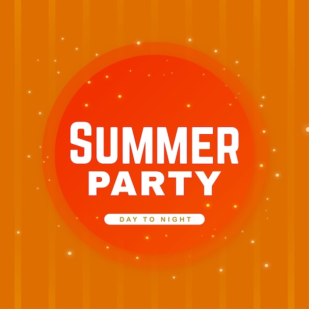 Free vector summer element orange red colourful background social media design banner free vector