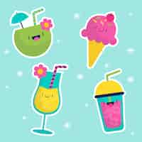 Free vector summer elements collection