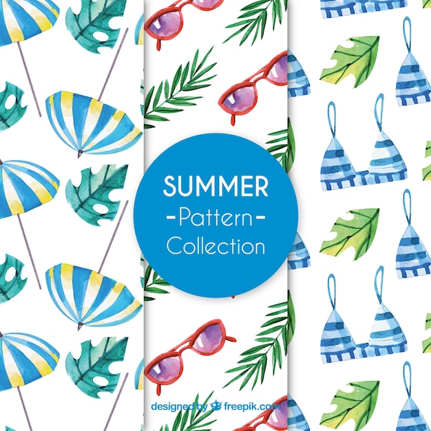 Summer elements pattern collection