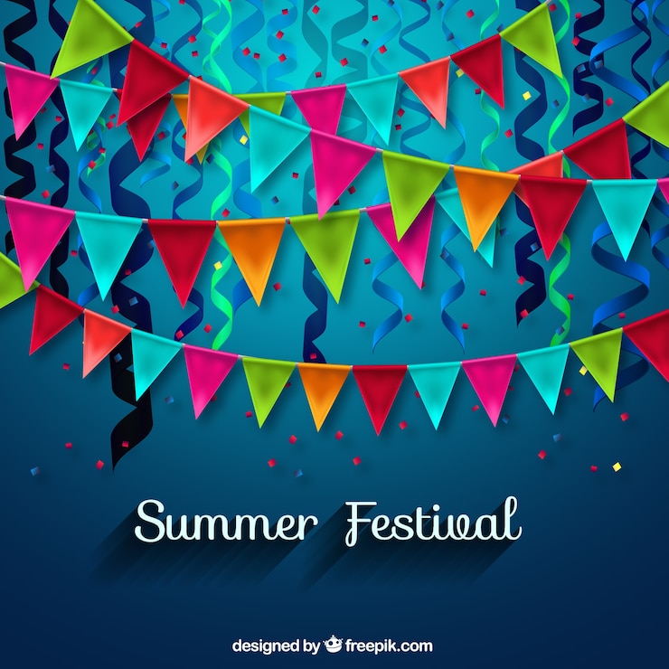 Free Vector summer festival decoration