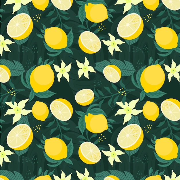 Summer flat seamless pattern