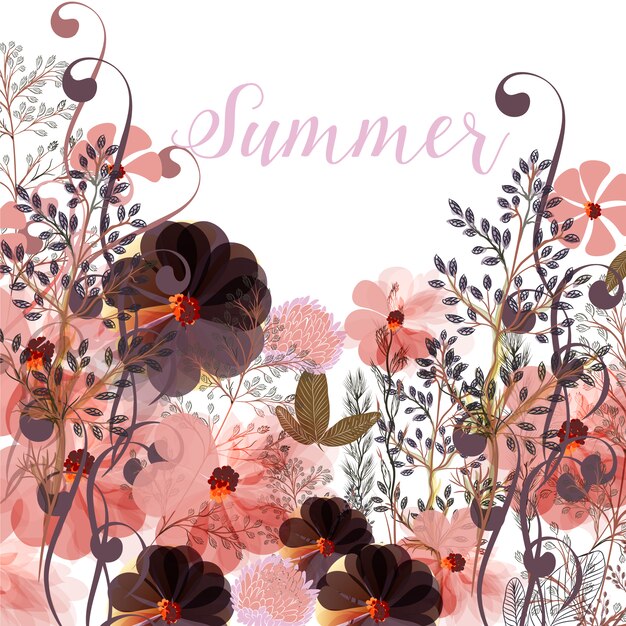 Summer floral background