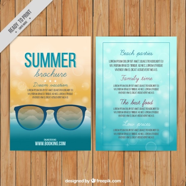 Free vector summer flyer